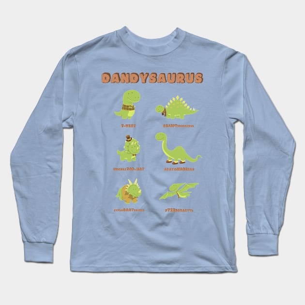 DANDYSAURUS Long Sleeve T-Shirt by AnishaCreations